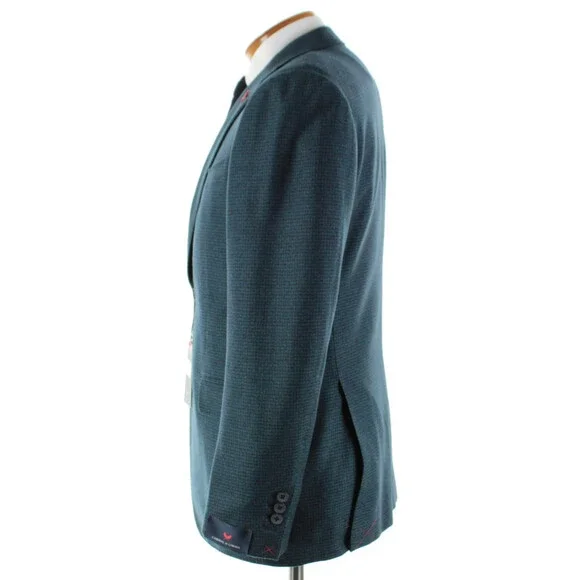 Cardinal of Canada NWT Wool Sport Coat Size 40R US In Blue & Green Melange